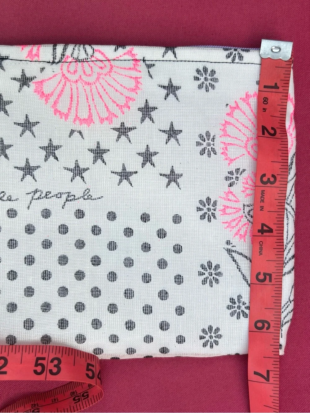 Free People Upcycled Zip Pouch makeup bag double lined